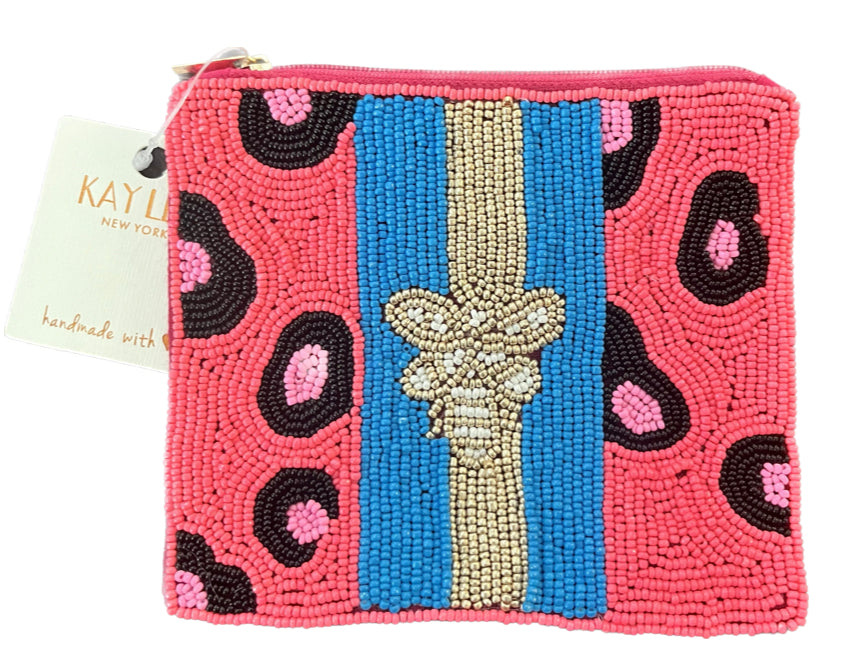 Bee Beaded Accessory Pouch