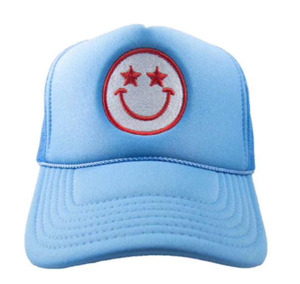 Happy Face Star Eyed Foam Trucker Cap