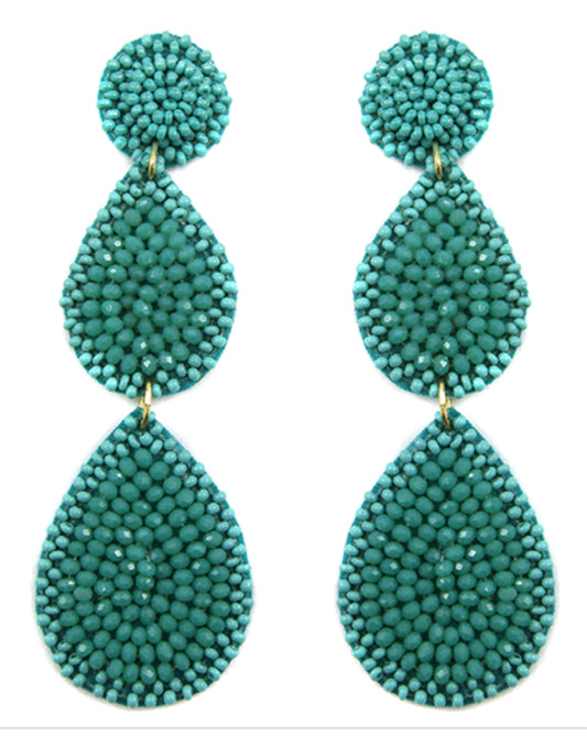 3 tier teardrop earrings