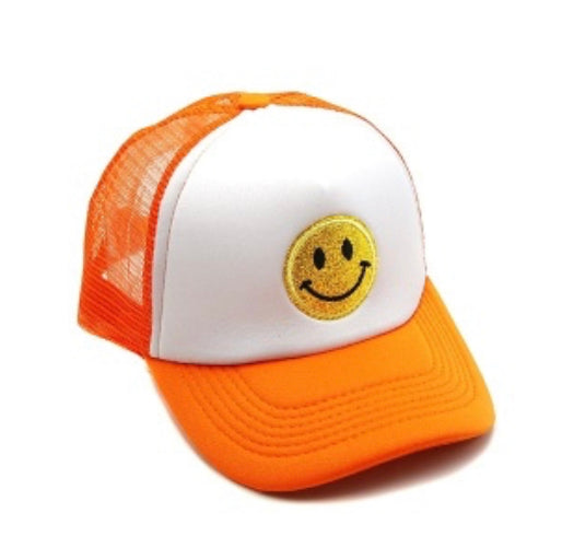 Happy Face Trucker Cap Orange