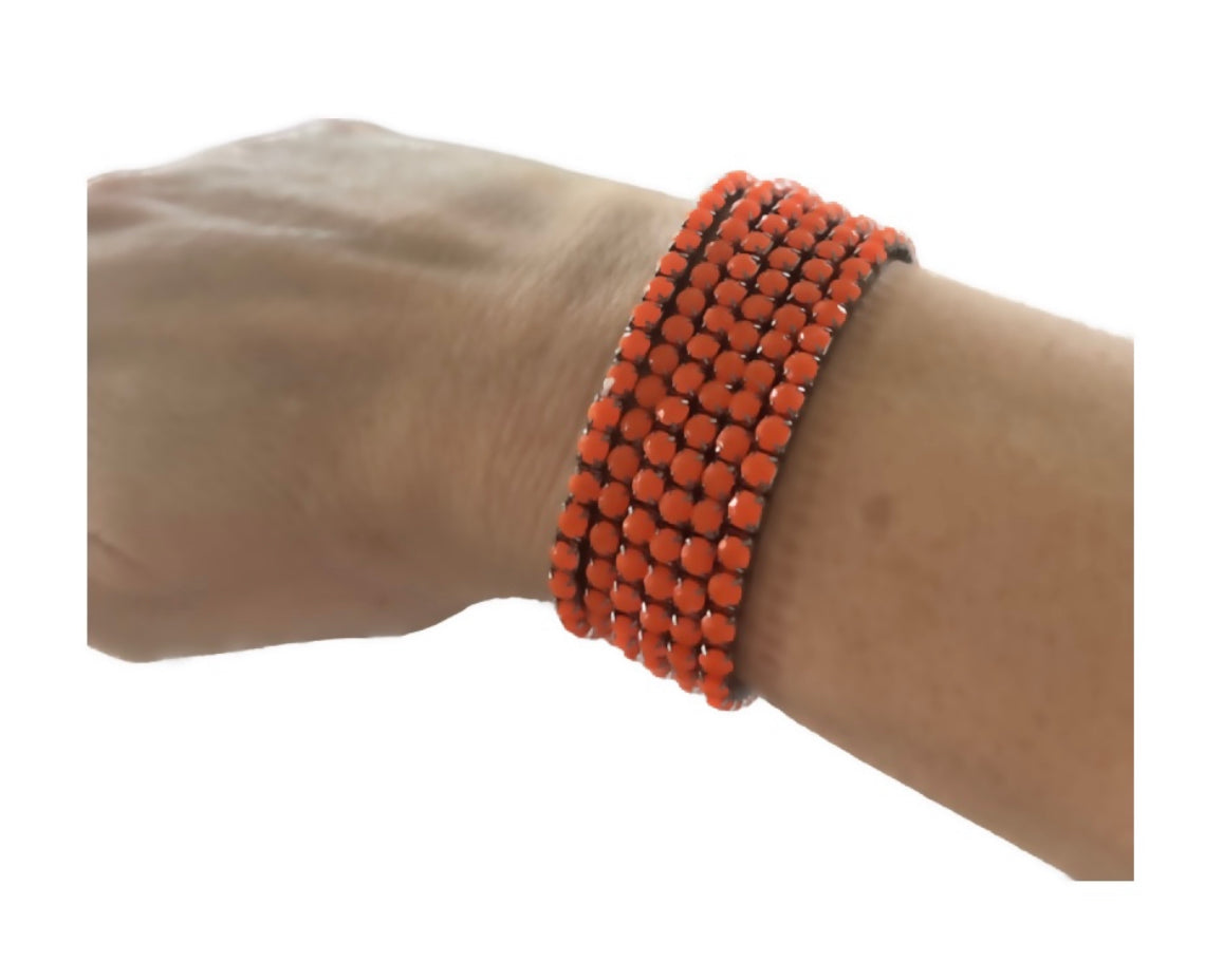 Orange Bracelet Stack