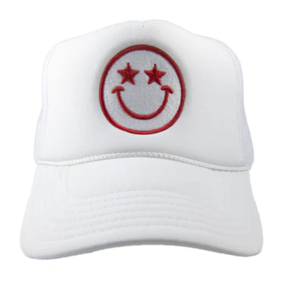 Happy Face Star Eyed Foam Trucker Cap