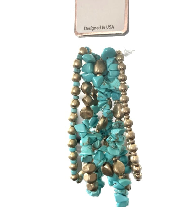 Turquoise bracelet stack