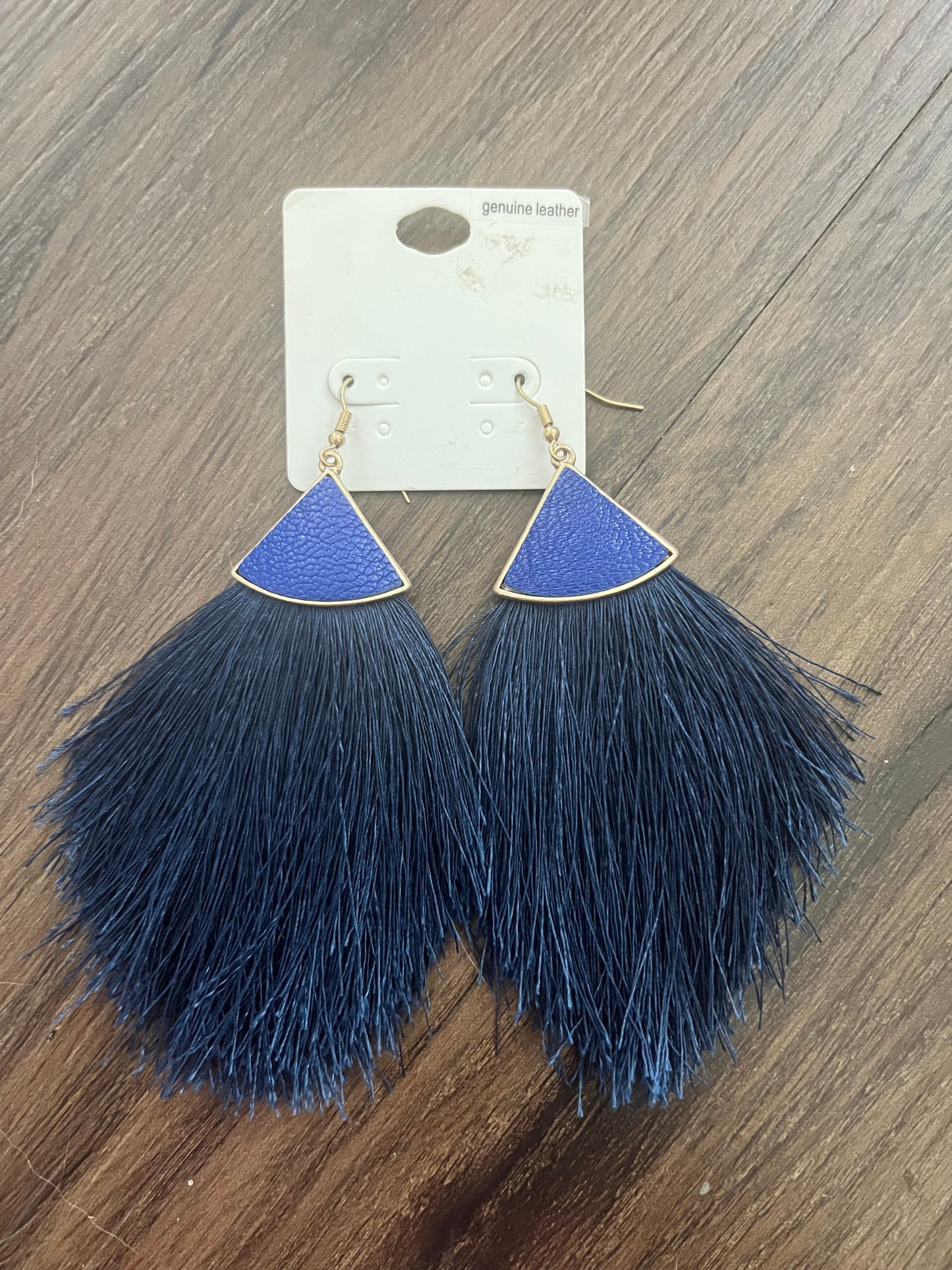 Blue Tassel Earrings