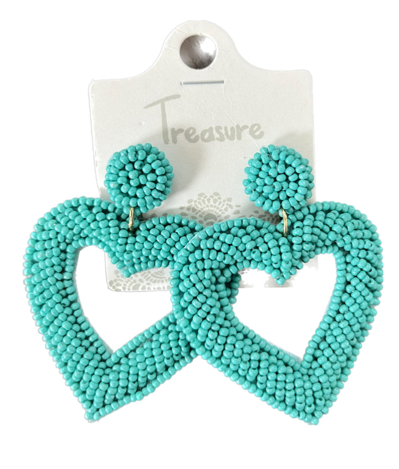 Turquoise Heart Earrings