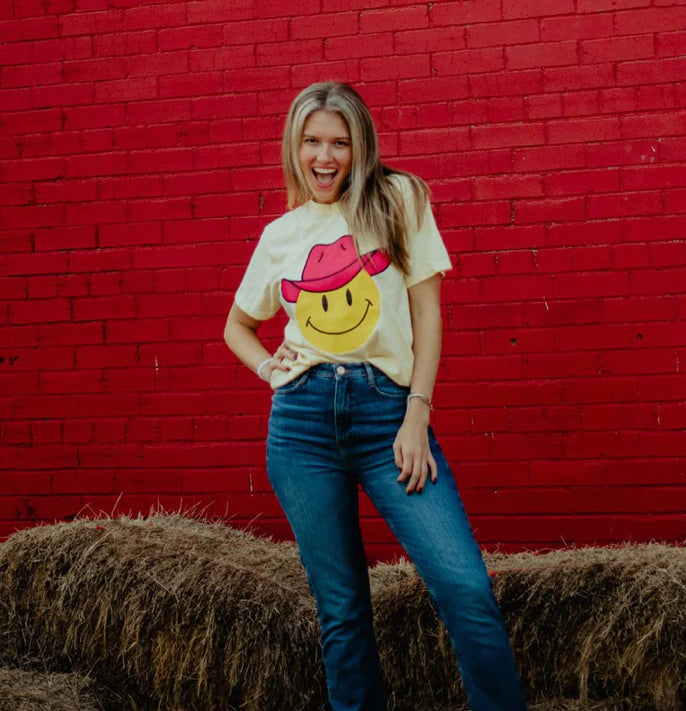 Cowboy Happy Face Tee