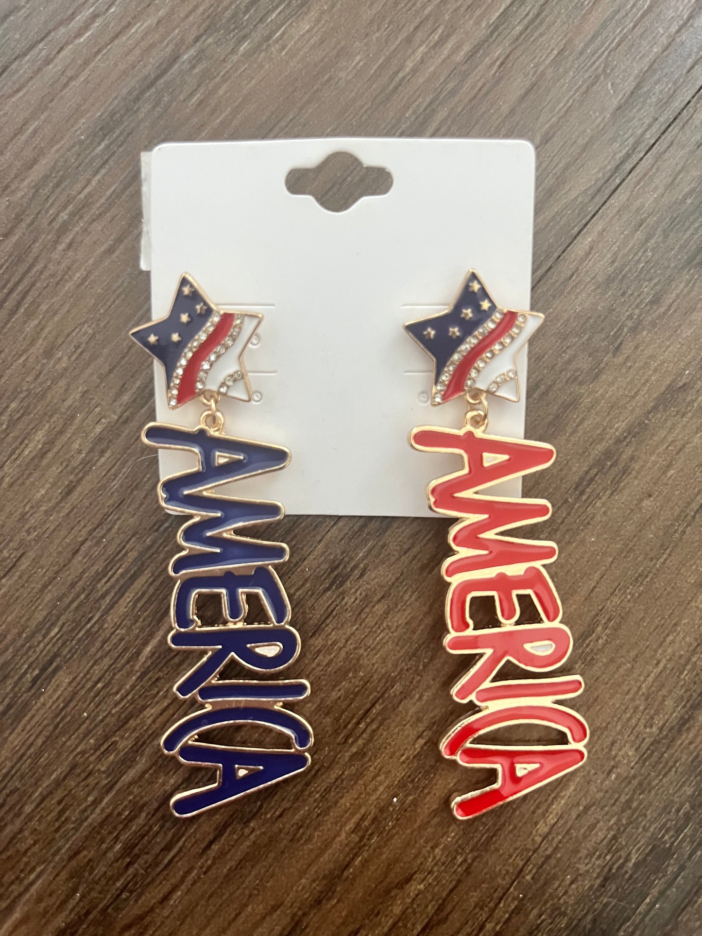 America Star Flag  Earrings