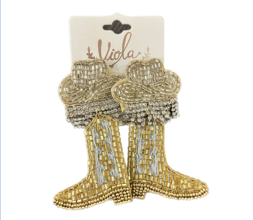 Gold Bling Boots