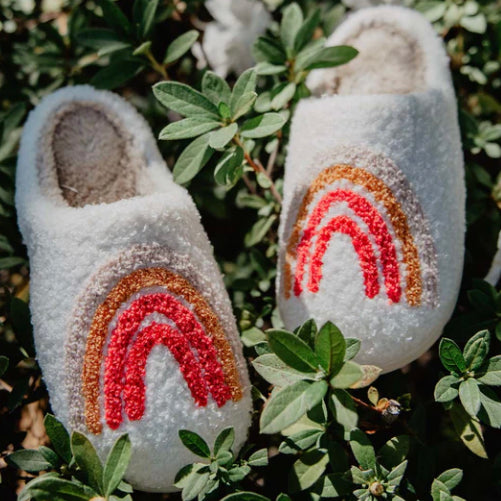 Boho Rainbow slippers