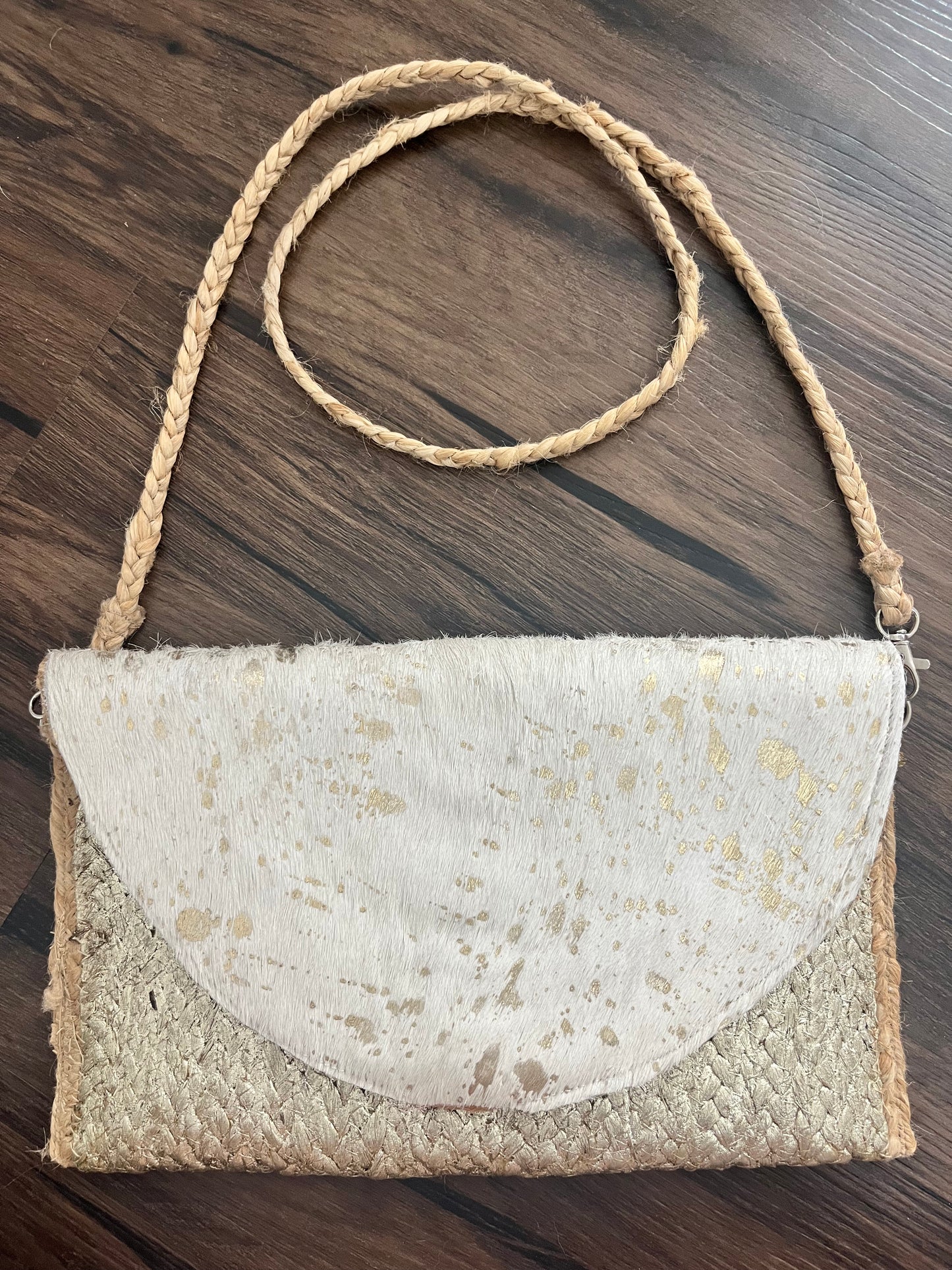 Woven cowhide Purse