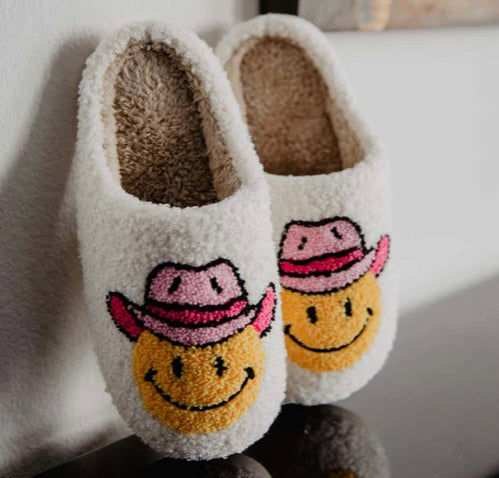 Pink cowgirl Hat slippers