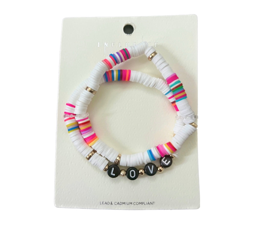 Love Boho Heishi Braclets