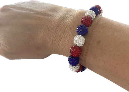 Rhinestone Red White & Blue